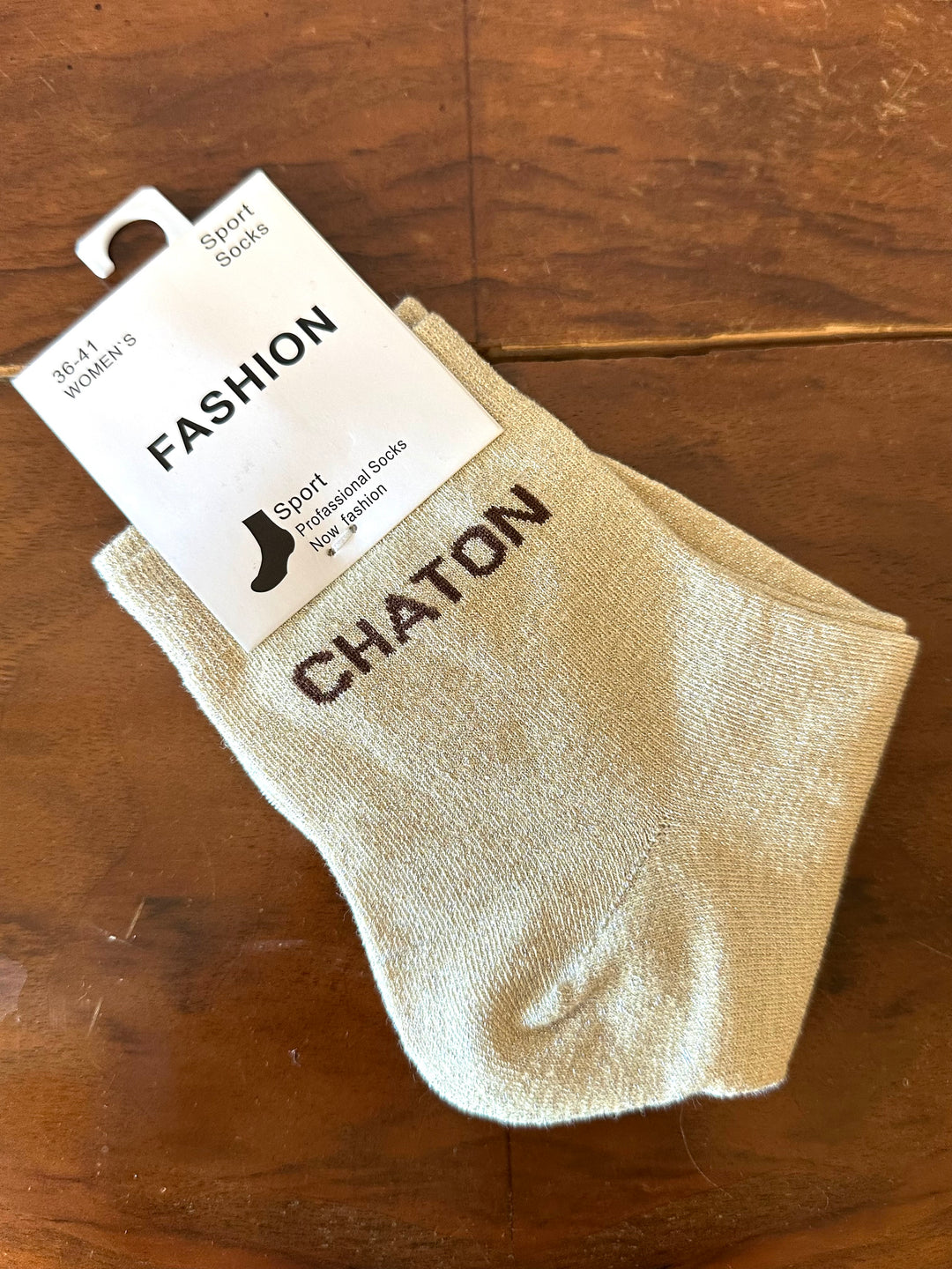 Chaussettes pailletées "CHATON"