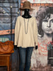 Oversize-Pullover mit Fledermausärmeln + SIZE beige