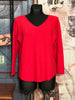 Weicher roter Pullover