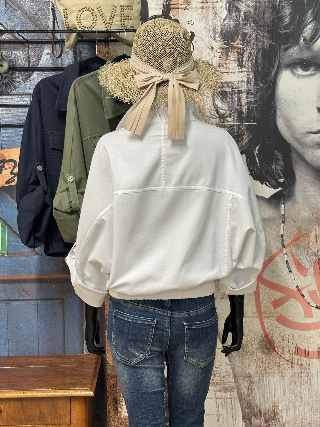 Kurze Oversize-Jacke aus 97 % Baumwolle (36/42) Hergestellt in Italien