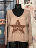 Pullover "Je m'en fous" beige