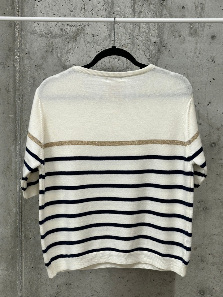 Kurzärmeliger Pullover „Les copines c’est la life“ (36/40) MADE IN ITALY