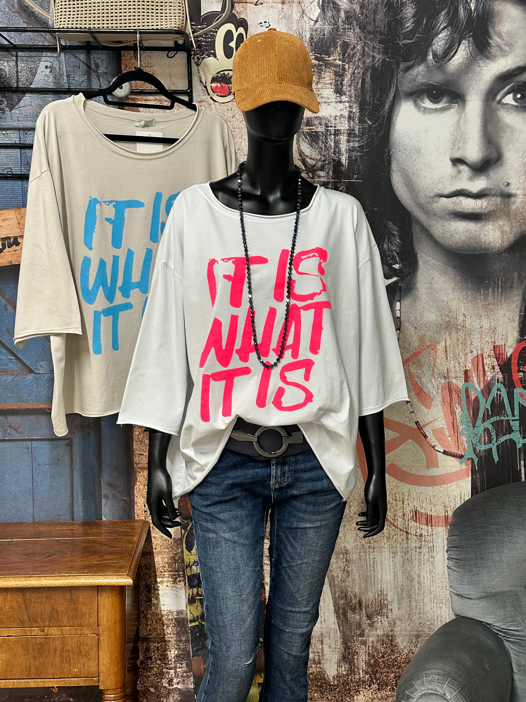 Oversize-T-Shirt „IT IS WHAT IT IS” (40/44) MADE IN ITALY