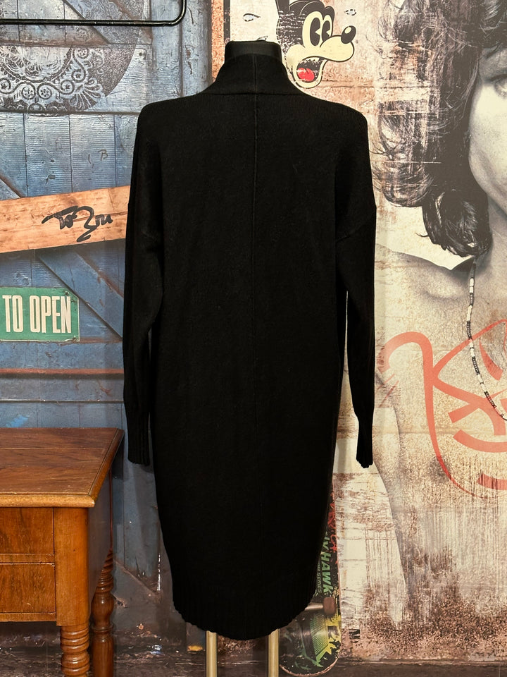 Cardigan uni long noir (36/40)
