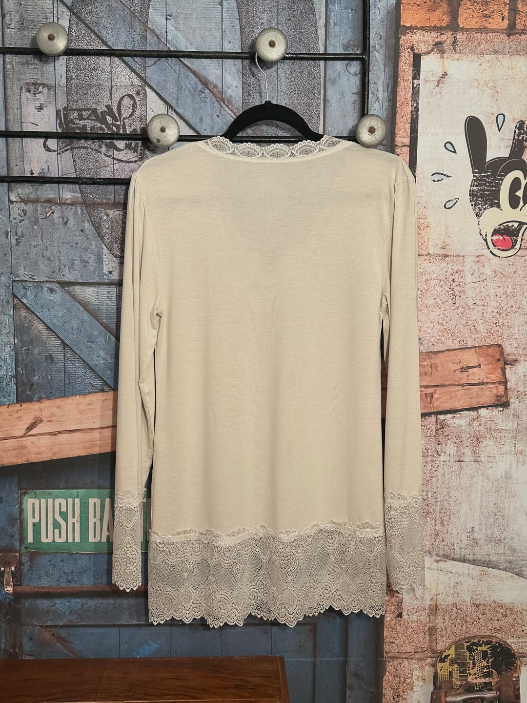 Unterziehpullover Spitze 36/42 beige