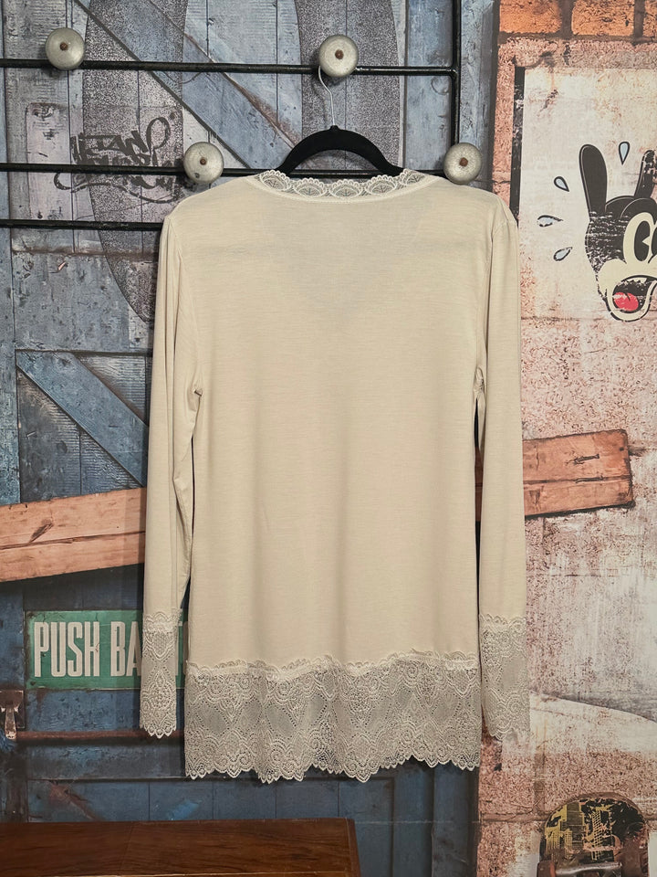 Unterziehpullover Spitze 36/42 beige