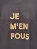 Pull "Je m'en fous" bleu marine