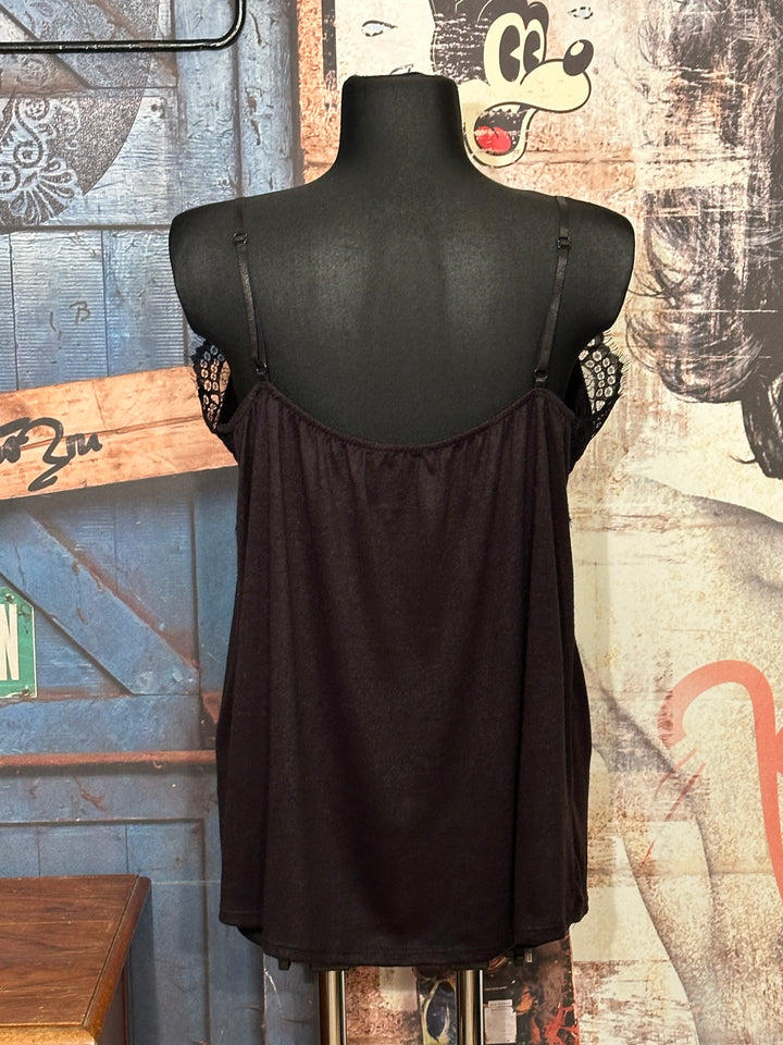 Caraco + size Spitze schwarz (42/46)