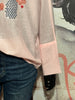 Chemisier oversize 100% coton "perroquets" rose pastel