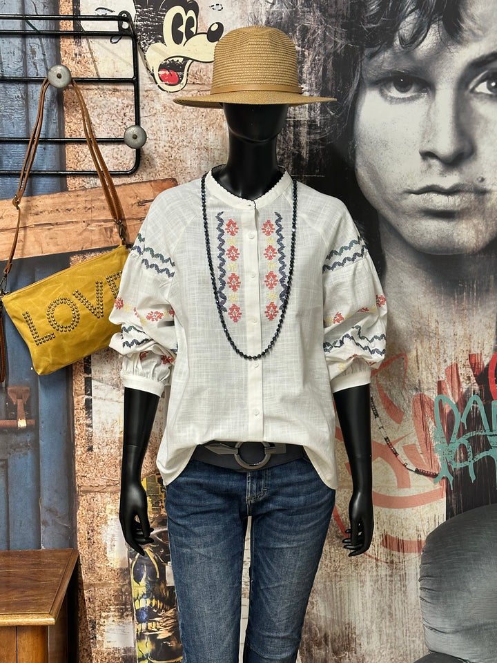 Bohemian-Bluse aus 100 % Baumwolle (38/42)