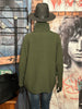 Pull oversize + size col roulé vert olive