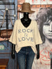 Strickpullover "Rock & Love" creme/blau