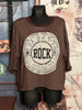 Pullover "Rock" 100% Baumwolle choco