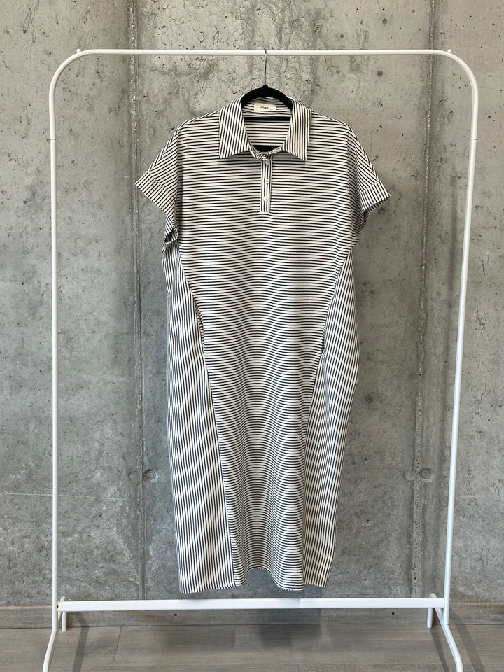 Oversize-Polo-Kleid mit Streifen (38/44)