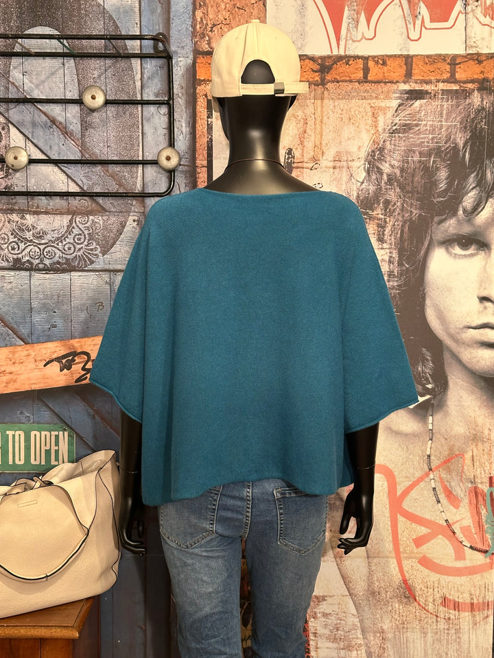 Pullover + Size Kurzarm blau Ente