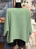 Pull + size manches courtes vert amande