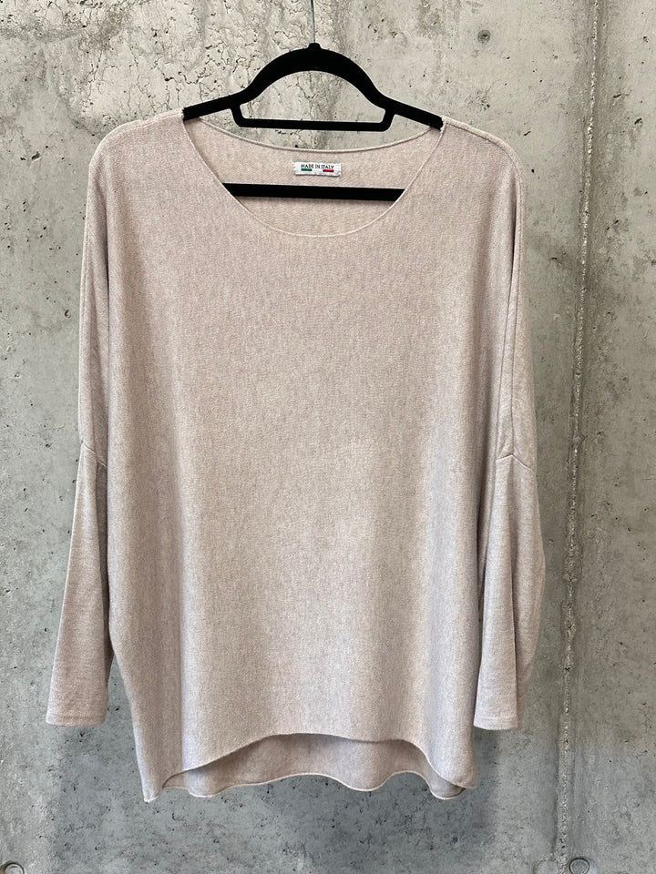 Fließender Rundhalspullover & Basic in sommerlichen Farben (38/42) MADE IN 🇮🇹