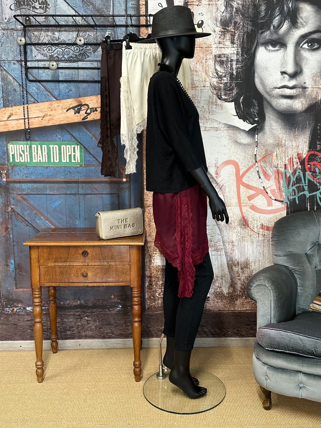 Asymmetrische Satin-Hemdstrümpfe (36/40) MADE IN 🇮🇹