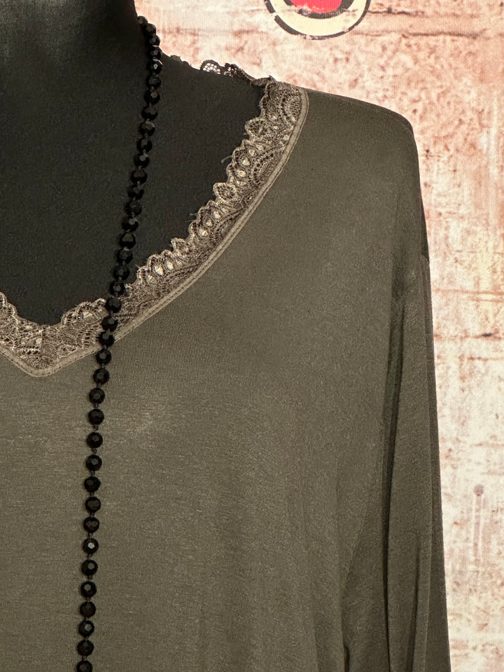 Sous pull dentelle + SIZE (44/48) kaki