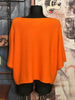 Kurzer Pullover + SIZE Kurzarm "ja aber nein" orange