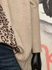 Pullover + Size "Leo" Stehkragen beige