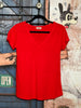 Vintage-T-Shirt aus 100% roter Baumwolle