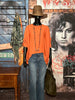 Pull uni col rond + size mandarine