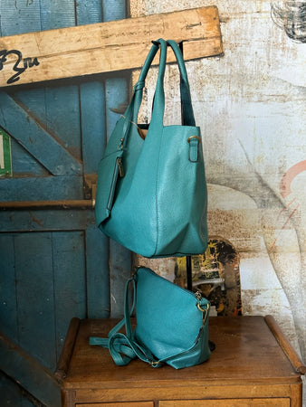 2-in-1-Tasche (S) Entenblau