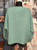 Pull en mailles col V menthe