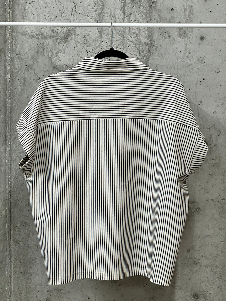 Oversize-Poloshirt mit Streifen (38/44)