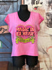 T-Shirt aus 100% Baumwolle "Magic in her heart" pink