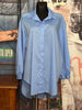 Chemise longue + SIZE bleue