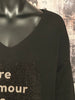 Pull "Vivre d'amour et de champagne" noir