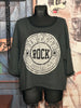 Pullover "Rock" 100% Baumwolle anthrazit