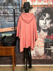 Poncho mit Kapuze "Banditas" ultra looké & oversize pink/koralle