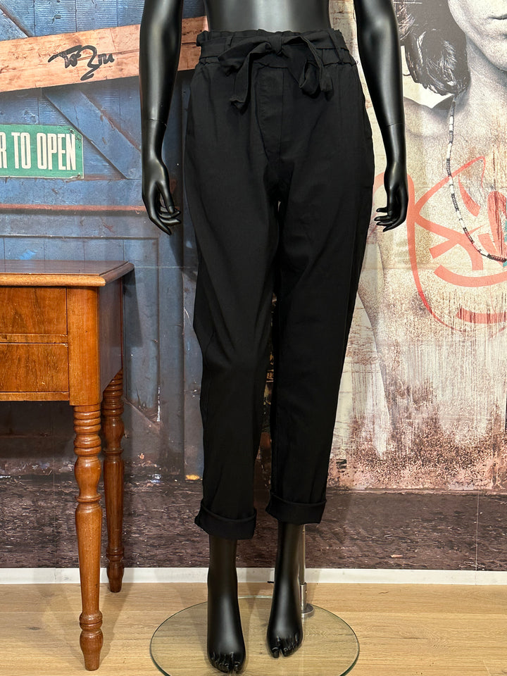 Pantalon stretch + size taille élastique noir (44/46)
