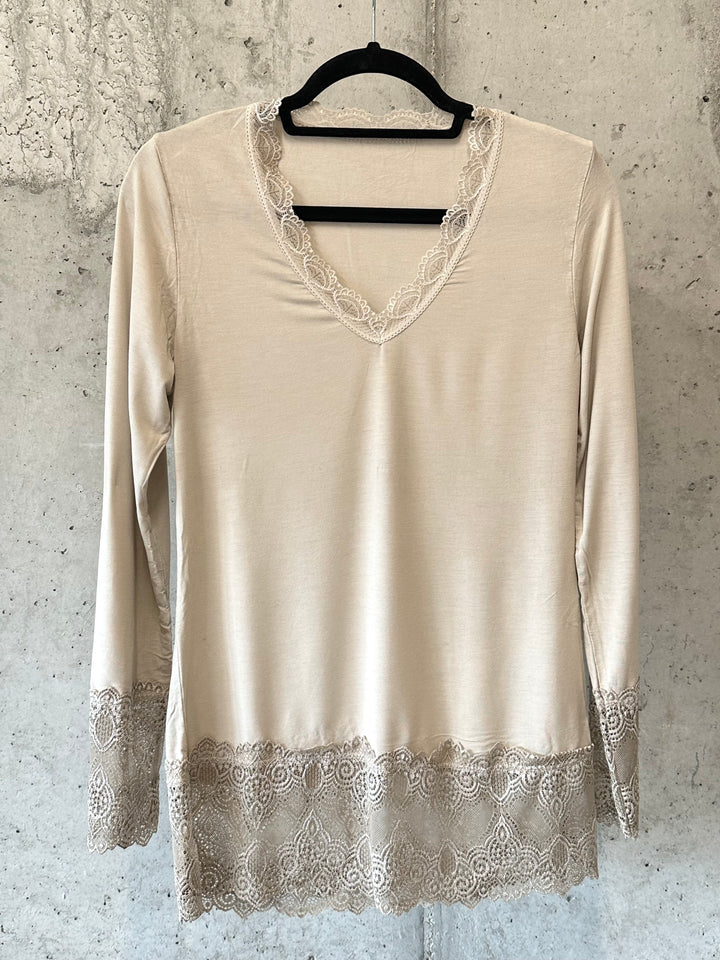 Sous-pull manches longues dentelle 36/42 MADE IN 🇮🇹