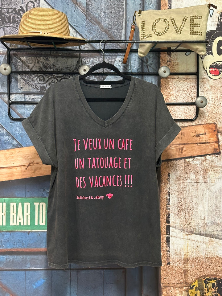 T-shirt "Charlie" oversize "je veux...." (42/46) MADE IN ITALY