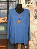 Pull collier + SIZE bleu