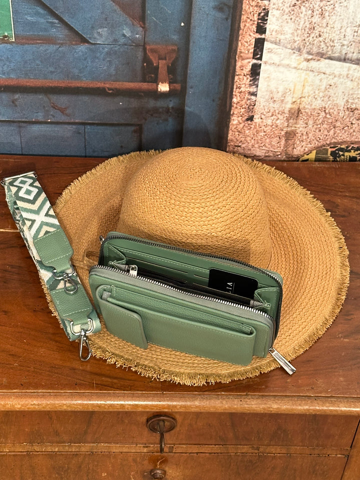 Pochette polyvalente bandoulière menthe