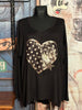 Pull  + size "Coeur" noir