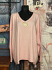 Pull "coeur" + SIZE rose pastel