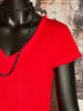 T-shirt vintage 100% coton rouge