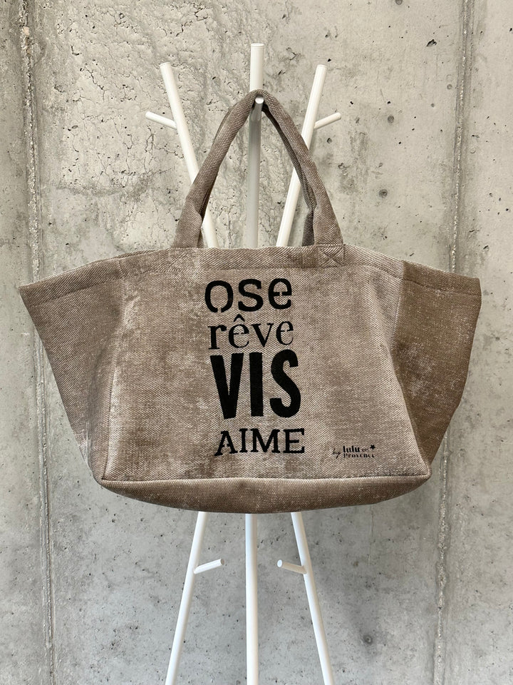 Sac/cabas Lulu "Ose rêve vis aime" 100% 🇫🇷