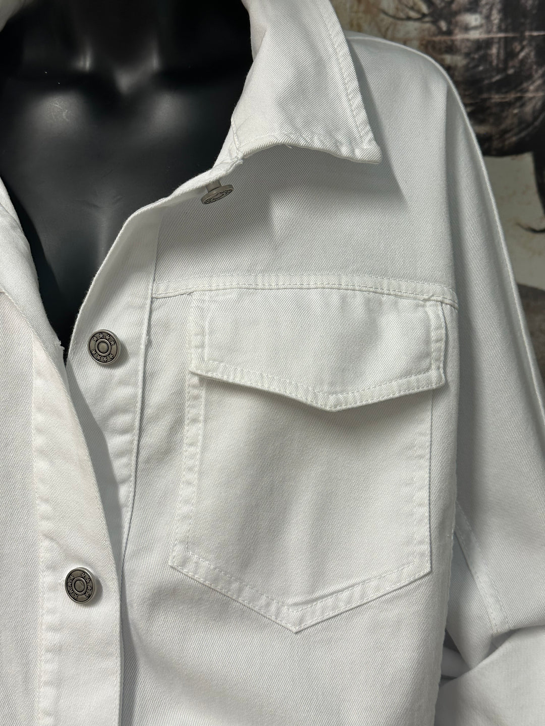 Kurze Oversize-Jacke aus 97 % Baumwolle (36/42) Hergestellt in Italien