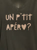 T-shirt "Un p'tit apér🤍?" noir