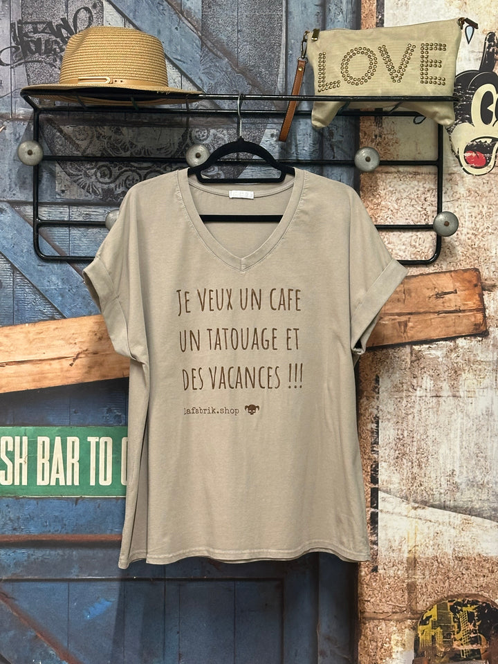 T-shirt "Charlie" oversize "je veux...." (42/46) MADE IN ITALY
