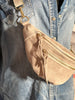 Sac banane bandoulière beige (petite)