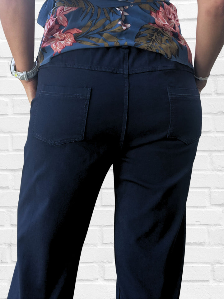 Marineblaue Chino-Hose