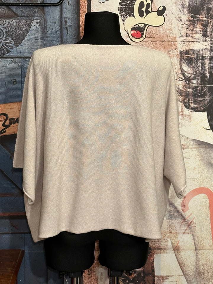 Pullover + Size Kurzarm beige